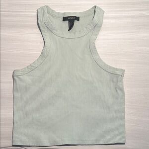 Forever 21 Sea Green Ribbed Tank Top